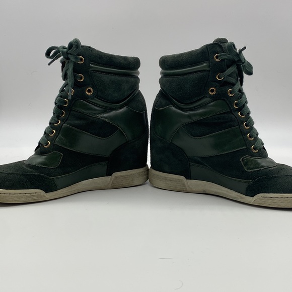 MARC BY MARC JACOBS DARK GREEN HIGHTOP SNEAKERS SZ 38 - Picture 3 of 5